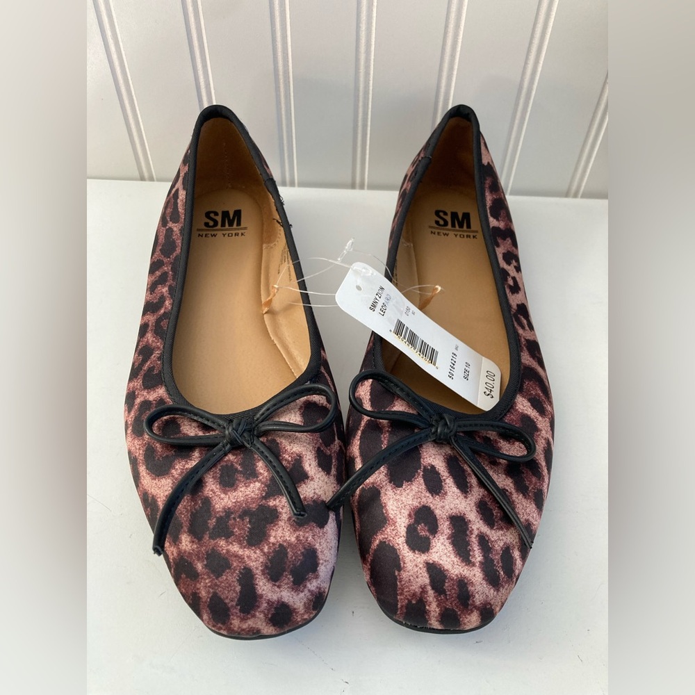 SM New York (Steve Madden) Leopard Print Ballerina Flats Brand-New Size 10 NWT - Picture 2 of 7